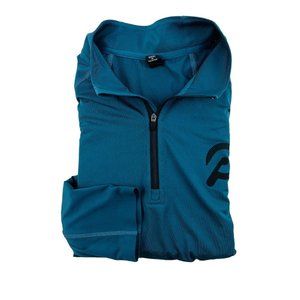 Rhone‎ X Peloton Blue 1/4 Zip Polyester Elastane Active Pullover Sweater Size L